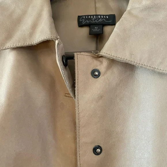 AMAZING Vintage Tan Leather Jacket - Picture 6 of 8